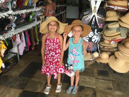 Greta and Ellie trying on hats1